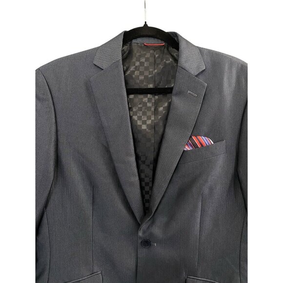 Vtg BILLY LONDON Men Blazer Single Breasted Sz 38R Blue Career Business Formal - Picture 3 of 12